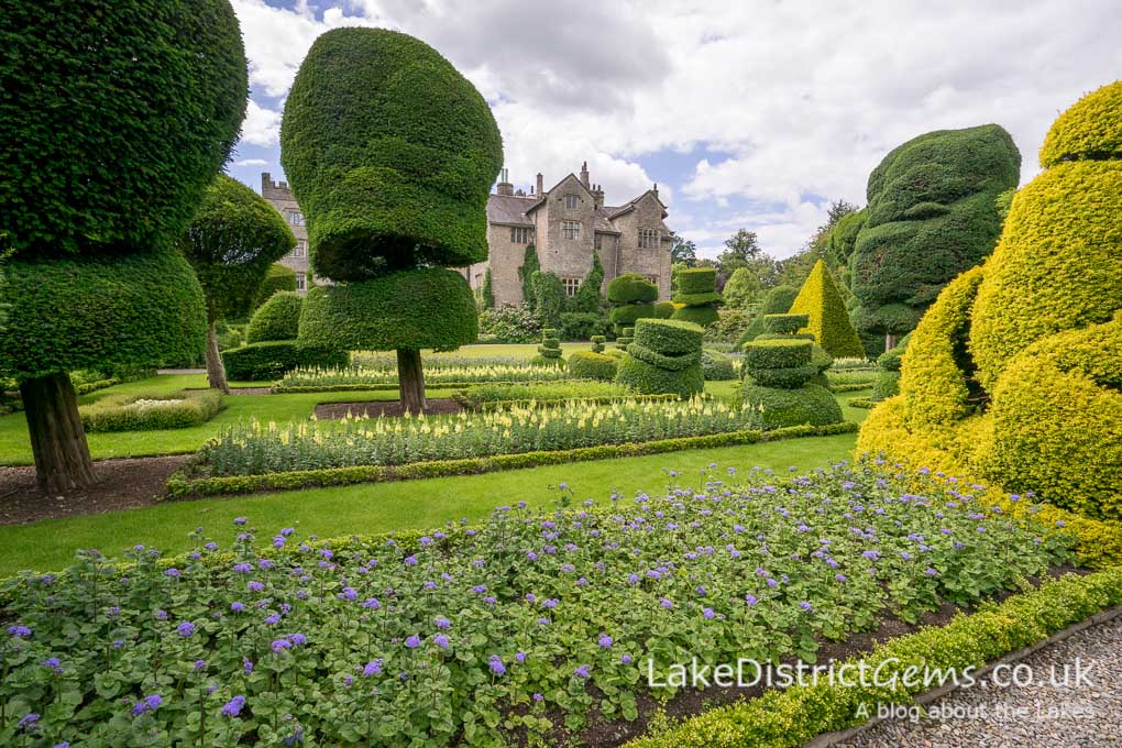 The world's oldest topiary garden Levens Hall, near Kendal Lake